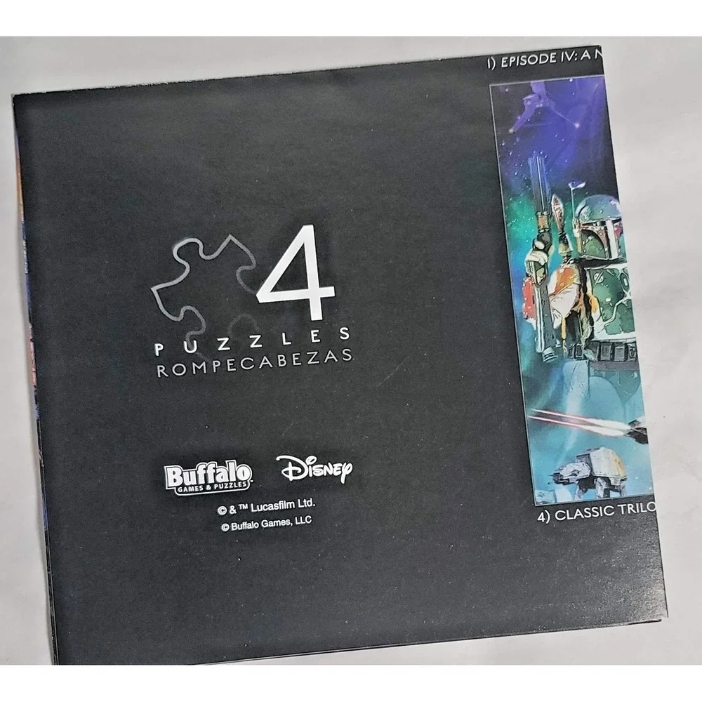 Buffalo Games Star Wars 4 Jigsaw Puzzles 300 & 500 Piece Multicolor Set Box‎